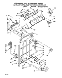 CONTROLS AND REAR PANEL Diagram and Parts List for LSV7244AN0  Whirlpool Washer