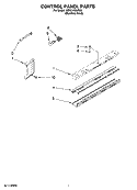 CONTROL PANEL PARTS Diagram and Parts List for KSSC48QVS00  KitchenAid Refrigerator