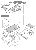 SHELF, OPTIONAL Diagram and Parts List for ET8WTKXKQ07  Whirlpool Refrigerator