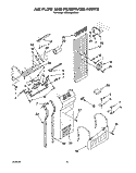 AIR FLOW AND RESERVOIR Diagram and Parts List for KSSS48DBW00  KitchenAid Refrigerator