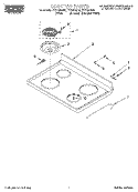 COOKTOP Diagram and Parts List for FEP330GW0  Roper Range