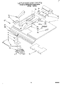 LATCH AND VENT Diagram and Parts List for KEBI271BWH2  KitchenAid Wall Oven