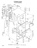CABINET Diagram and Parts List for ET18NKXSW02  Whirlpool Refrigerator