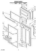 DOOR PARTS Diagram and Parts List for ET8FTEXVT00  Whirlpool Refrigerator
