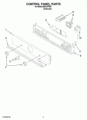 CONTROL PANEL PARTS Diagram and Parts List for IBS224PSM1  Whirlpool Wall Oven