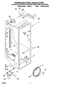 REFRIGERATOR LINER PARTS Diagram and Parts List for CS22AFXKQ05  Crosley Refrigerator