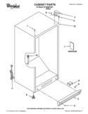 CABINET PARTS Diagram and Parts List for EV160NZTQ01  Whirlpool Freezer