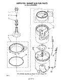 AGITATOR, BASKET AND TUB Diagram and Parts List for LA6500XPW0  Whirlpool Washer