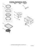 INTERNAL MICROWAVE PARTS Diagram and Parts List for WOC54EC7AB00  Whirlpool Microwave Oven Combo
