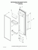 REFRIGERATOR DOOR PARTS Diagram and Parts List for ID5HHEXWS01  Whirlpool Refrigerator