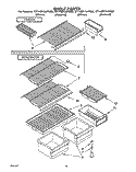 SHELF Diagram and Parts List for ET14ZKYAN00  Whirlpool Refrigerator