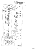 GEARCASE Diagram and Parts List for 7MLSR8544JT4  Whirlpool Washer