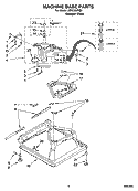 MACHINE BASE PARTS Diagram and Parts List for LSR7300PQ2  Whirlpool Washer