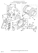 SECTION Diagram and Parts List for REX5636AL0  Roper Dryer