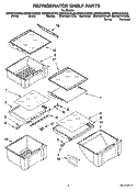 REFRIGERATOR SHELF PARTS Diagram and Parts List for GD5NVAXSB03  Whirlpool Refrigerator