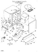 TUB ASSEMBLY Diagram and Parts List for DU811DWGQ1  Whirlpool Dishwasher