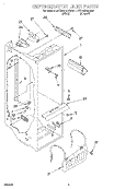 REFRIGERATOR LINER Diagram and Parts List for 4YED25DQDN02  Whirlpool Refrigerator