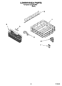 LOWER RACK PARTS, OPTIONAL PARTS (NOT INCLUDED) Diagram and Parts List for KUDJ02CRBS1  KitchenAid Dishwasher