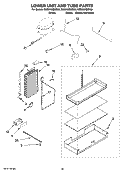 LOWER UNIT AND TUBE PARTS Diagram and Parts List for KSSS48QMB03  KitchenAid Refrigerator