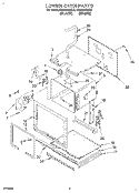LOWER OVEN Diagram and Parts List for KEBI241BWH0  KitchenAid Wall Oven