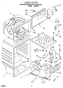 LINER Diagram and Parts List for ET20GKXDN01  Whirlpool Refrigerator