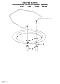 HEATER PARTS Diagram and Parts List for KUDK03ITBT1  KitchenAid Dishwasher