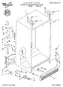 CABINET Diagram and Parts List for 4ED20ZKXFW00  Whirlpool Refrigerator