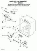 REFRIGERATOR LINER PARTS Diagram and Parts List for KFCO22EVBL00  KitchenAid Refrigerator