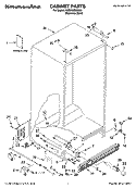 CABINET PARTS Diagram and Parts List for KSBP25INSS02  KitchenAid Refrigerator