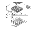 DISHRACK Diagram and Parts List for WU4500Y1  Roper Dishwasher