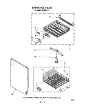 DISHRACK Diagram and Parts List for SHU80010  Whirlpool Dishwasher