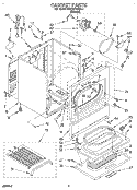 CABINET Diagram and Parts List for KGYW778BAL1  KitchenAid Dryer
