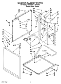 WASHER CABINET PARTS Diagram and Parts List for LTG6234DQ5  Whirlpool Washer Dryer Combo