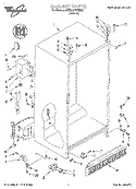 CABINET Diagram and Parts List for 4YED22PWDN02  Whirlpool Refrigerator