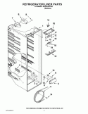 REFRIGERATOR LINER PARTS Diagram and Parts List for GS2KVAXVS03  Whirlpool Refrigerator