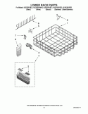 LOWER RACK PARTS Diagram and Parts List for KUDK30IVSS3  Whirlpool Dishwasher