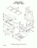 SHELF PARTS Diagram and Parts List for KFIS25XVBL3  KitchenAid Refrigerator