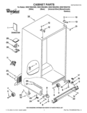 CABINET PARTS Diagram and Parts List for 3WSC19D4XB00  Whirlpool Refrigerator