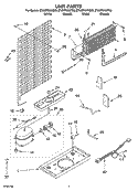 UNIT PARTS Diagram and Parts List for ET4WPKYKT03  Whirlpool Refrigerator