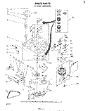 DRIVE Diagram and Parts List for LA6400XKW0  Whirlpool Washer