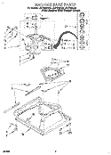 MACHINE BASE Diagram and Parts List for LSR7233DW0  Whirlpool Washer