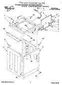 TOP AND CABINET, LIT/OPTIONAL Diagram and Parts List for CAP2772BN0  Whirlpool Washer