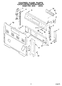 CONTROL PANEL Diagram and Parts List for RF378LXKT0  Whirlpool Range