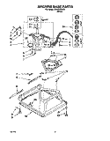 MACHINE BASE Diagram and Parts List for CAW2792EW0  Whirlpool Washer