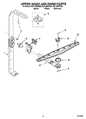 UPPER WASH AND RINSE PARTS Diagram and Parts List for DU1145XTPQ9  Whirlpool Dishwasher