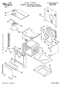 OVEN Diagram and Parts List for RBS275PDQ2  Whirlpool Wall Oven