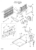 UNIT, LIT/OPTIONAL Diagram and Parts List for 7TT18AKXFW00  Whirlpool Refrigerator