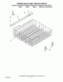 UPPER RACK AND TRACK PARTS Diagram and Parts List for DU1055XTVB0  Whirlpool Dishwasher