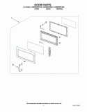 DOOR PARTS Diagram and Parts List for KHMS2040WBL0  KitchenAid Microwave