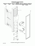 FREEZER DOOR PARTS Diagram and Parts List for GS6NHAXVK01  Whirlpool Refrigerator